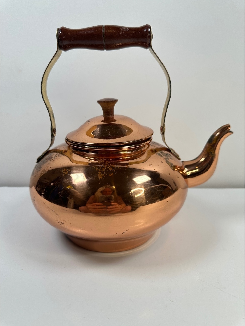 Solid Copper Teapot For Decor Made In Portugal Farmhouse Cottagecore 8x9